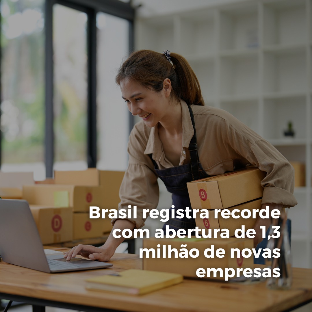 Brasil registra recorde com abertura de 1,3 milhão de novas empresas
