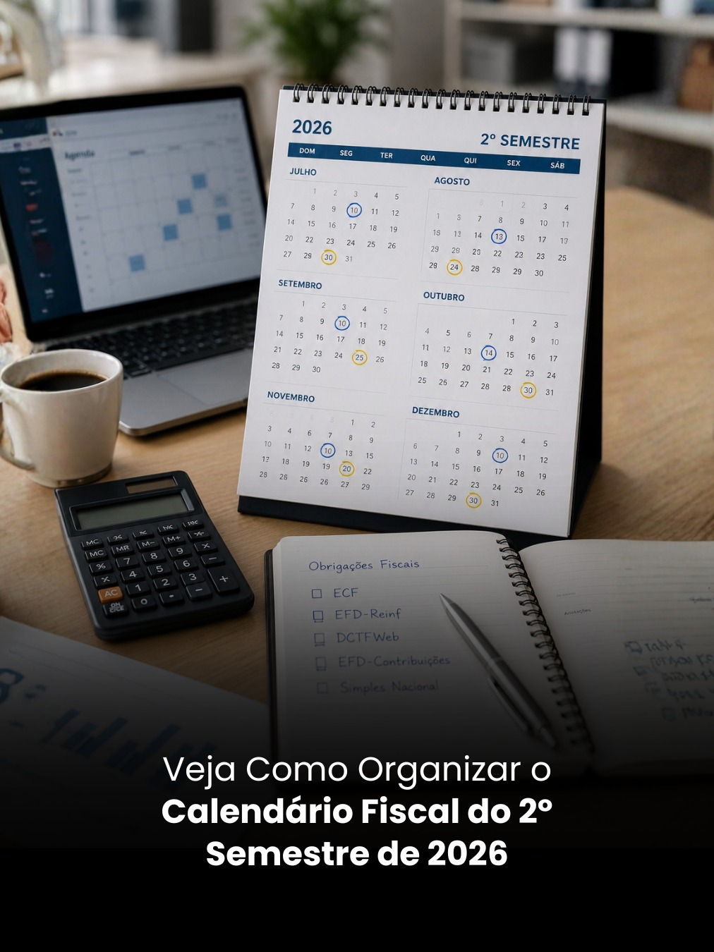 Veja Como Organizar o Calendário Fiscal do 2º Semestre de 2026